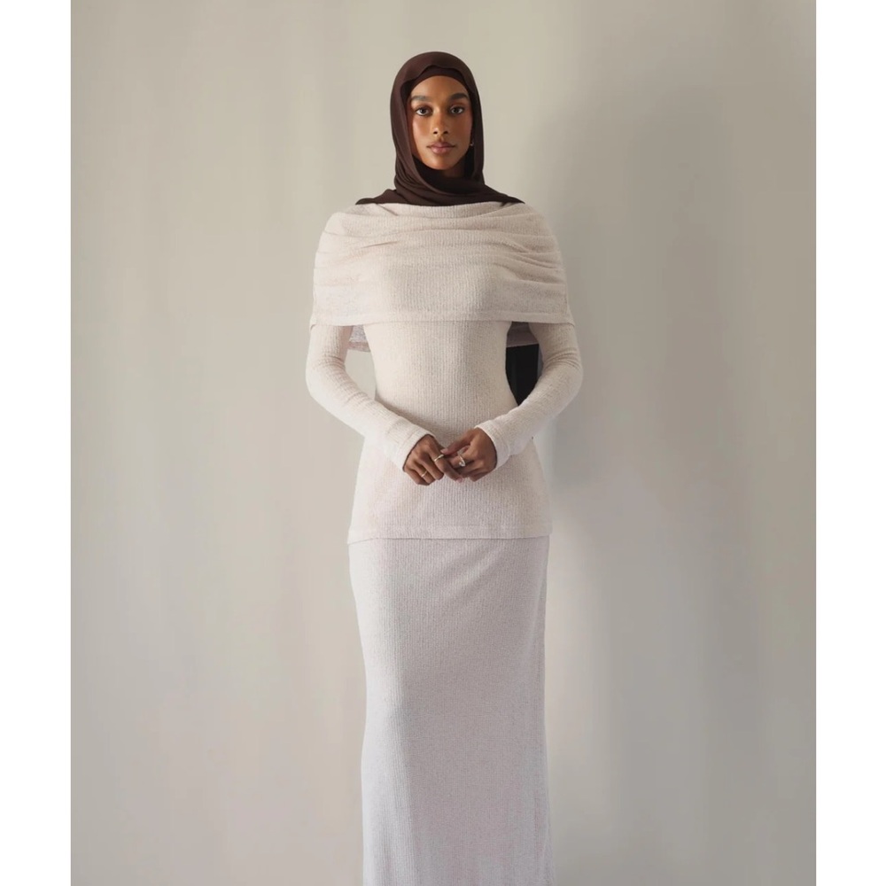 Elegant Cream Sweater Dress